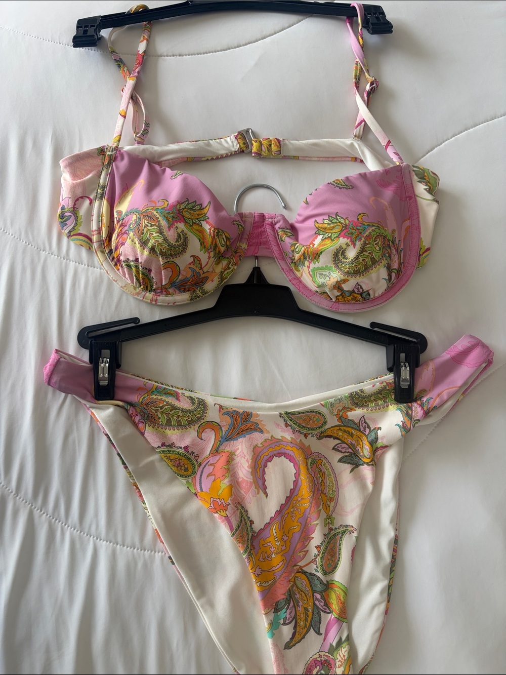 Gianni Bini Pink Paisley Underwire Bikini Set